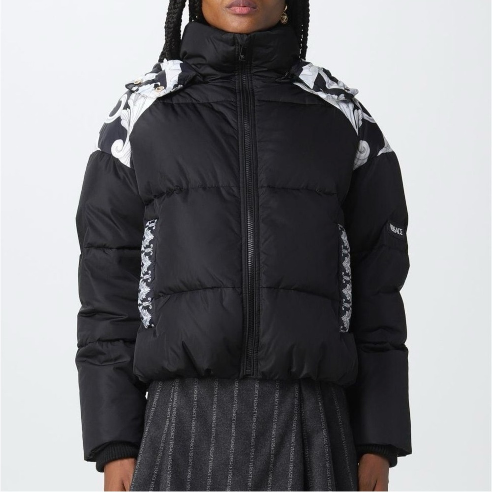 VERSACE SILVER BAROQUE PUFFER